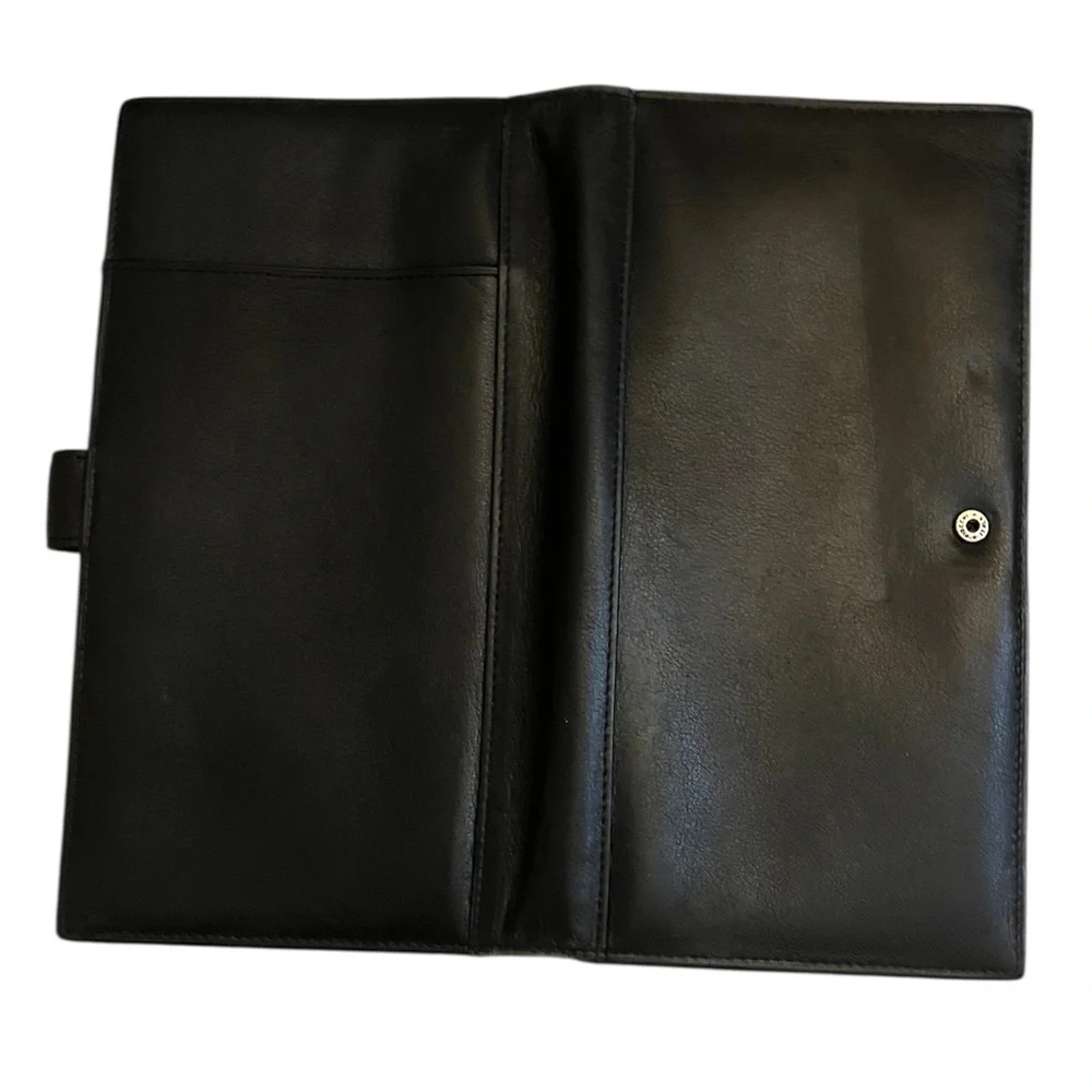 Tumi Modernist Black Leather Ultimate Travel Organizer Wallet